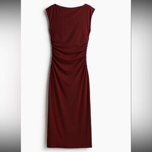 H&M Strapless Wine Red Dress
